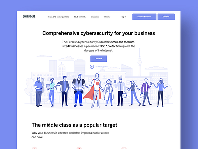 Perseus cybersecurity design fintech landing page perseus ui ux