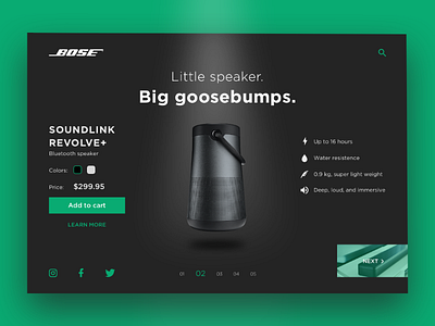 Daily UI - Bose Speaker dailyui ui uidesign ux webdesign