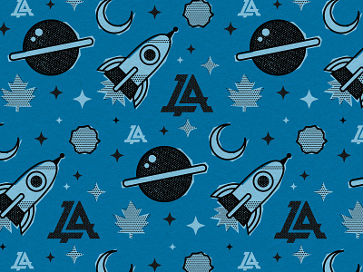 Space Pattern blue halftone illustration illustrator lockup pattern repeat retail space