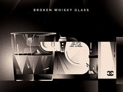 Broken Whisky Glass