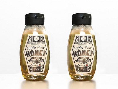 Honey Bottle Label bottle label design honey label label packaging packaging design