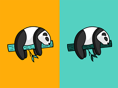 Panda Icon - Color Alternates animal icon animals badge dailylogochallenge dlc icon icon design logo logo design panda pandas