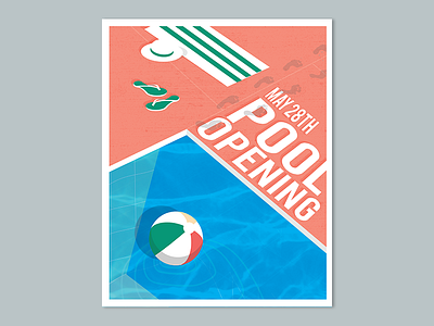 Pool Opening Flyer country club design flyer illustration illustrations pool poster