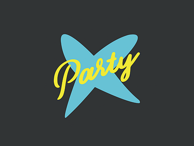 Party X branding concept identity invitation party party invitation