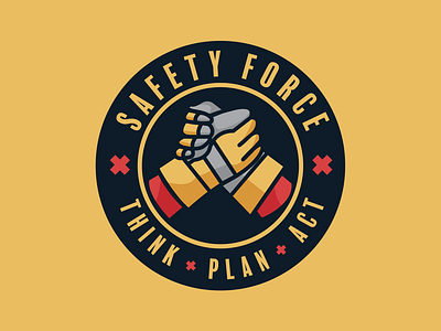 Safety Force badge concept emblem logo logo design patch safety safety force