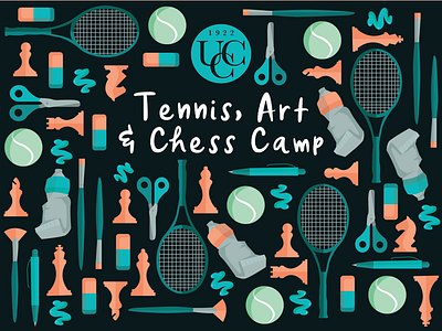 Tennis Chess Art Camp art chess design icon icon pattern icons illustration paint pattern tennis