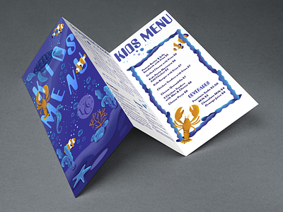 Kids Menu: Under the Sea design fish illustration ipad ipad pro kids menu menu menu design ocean procreate sea sea creatures