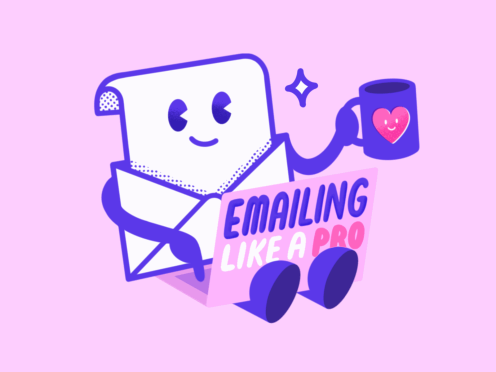Emailing Like a Pro animated gif cute cute illustrations email gif giphy hustle hustling kawaii werk work working hard
