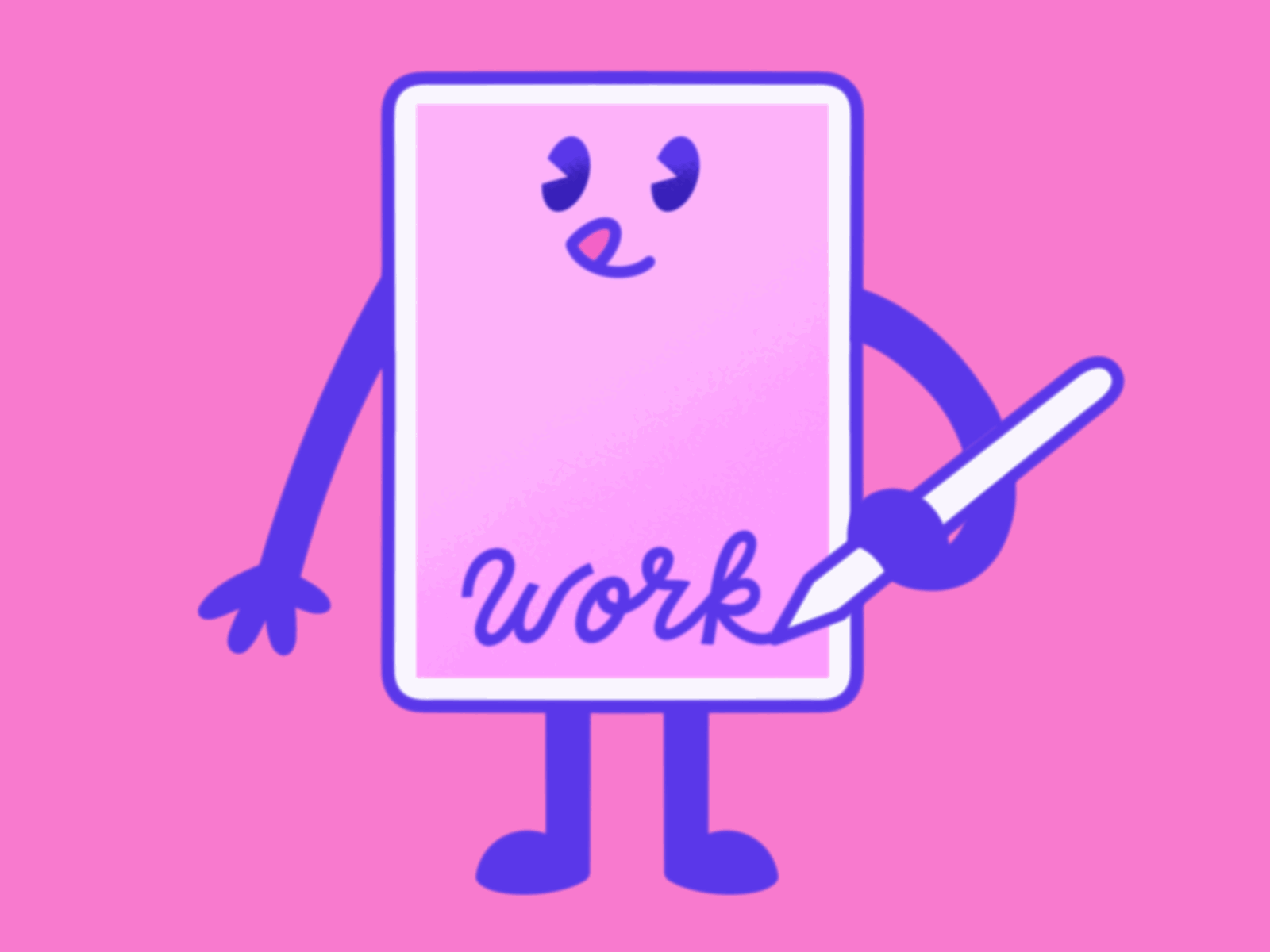 Work Work Work animatedgif apple pencil character design character designs cute gif giphy icons illustration ipad ipadpro kawaii werk work