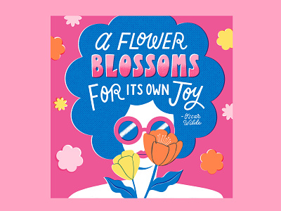 Flower Blossom - Portrait series clean cover design design illustration illustration art lettering portrait