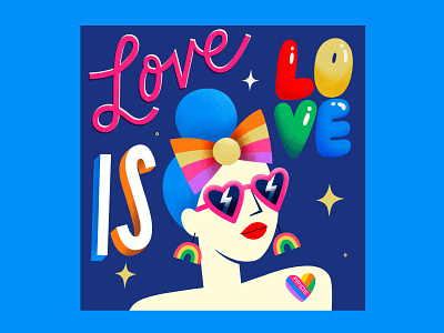 Love is Love - Portrait Series clean cover design design illustration illustration art lettering portrait pride pridemonth proud