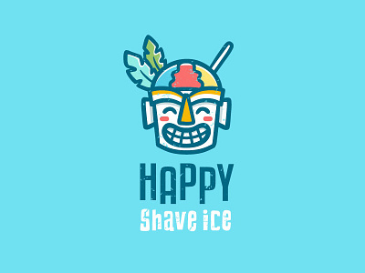 Logo Concept - Hawaiian Shave Ice Brand hawaiian logo tiki