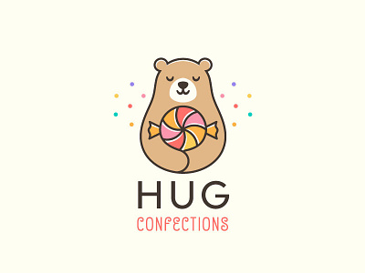 Logo Concept - Candy Manufacturer Brand bear candy clean colorful fun logo logo