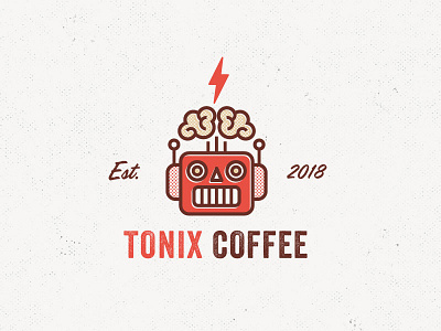 Logo Concept - Coffee Brand coffee creative fun logo logo retro robot