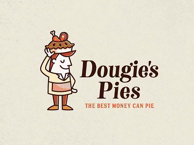 Logo Concept - Pie Shop Brand character clean fun logo iconic logo pie restaurant retro