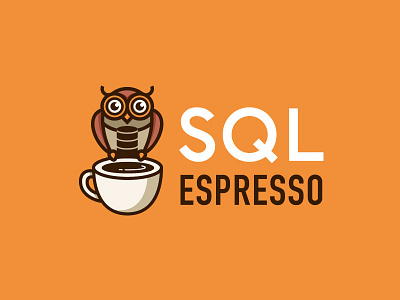 Logo Concept - Blog for SQL community animal clean coffee fun logo logo owl sql