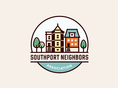 Logo Concept - Neighborhood Organization clean logo neighbor residence simple