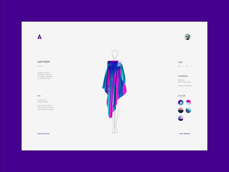 A N T H E M after affects animation anthem c4d clothes concept drag dresses fashion gradient illustrator scroll smooth ui ux vibrant
