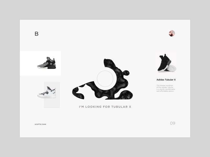 B O T after effects ai bot clothing concept dark heels illustrator interaction mercury product search shoe smart smooth transition ui ux vocal voice
