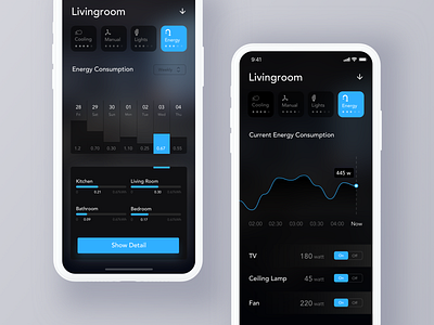 Tars Smart Home - Energy Consumption app concept debut home smart smart creative smart home ui ux