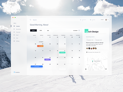 BlueBlue - Calendar Dashboard concept dashboard debut design minimal task flow task manager ui ux