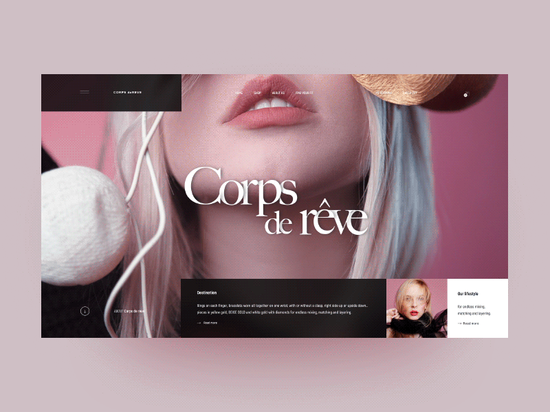 Corps de Reve - Intro ae animation animations clean debut design light magazine minimal muzli smooth ui ux