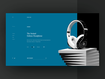 Product Detail Page beats custom type design ecommence electronics minimal ui ui ux uidesign ux visual design