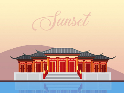 Sunset 2d art art game art illustration sunset