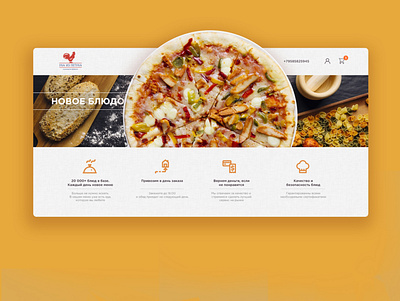 Pizza color concept create design pizza ui website