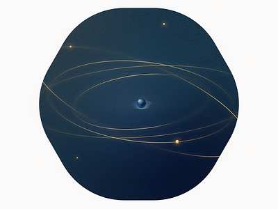Orbit design illustration illustrator minimal planet vector