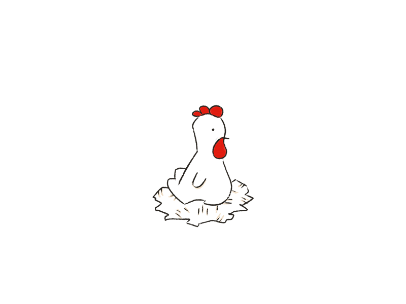 Hatchbox animal animation black chicken gif handdrawn illustration process red ruby ruby on rails simple