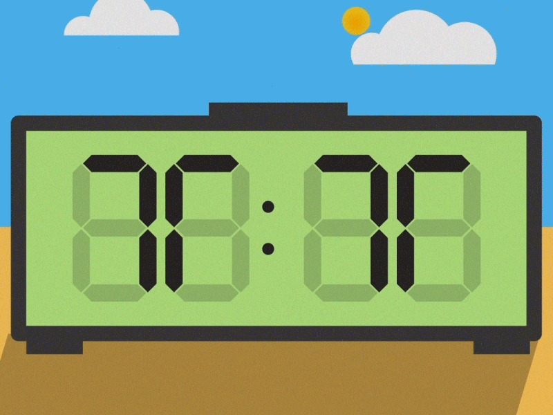T is for TIME, 2d 36daysoftype 36daysoftype t animation clock time
