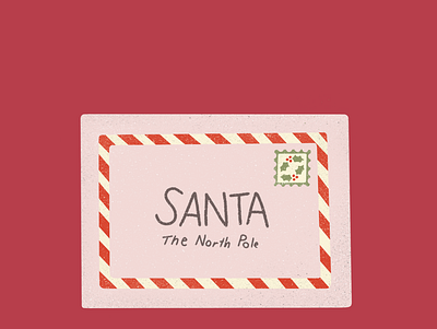 Letter To Santa christmas cute holidays illustration letter mail procreate snail mail xmas