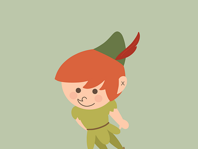 Lost Boy boy character cute art cute illustration disney illustration digital procreate