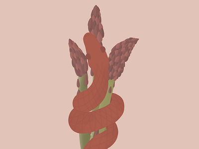 Asparagus asparagus character cute illustration halloween illustration inktober october procreate snake spoopy