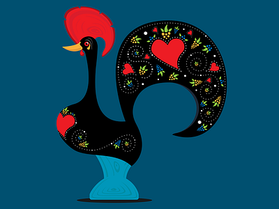 Good Luck Rooster of Barcelos character design design galo de barcelos good luck illustration illustrator portugal portuguese rooster rooster of barcelos