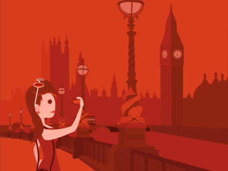 Travelgram - London after effects big ben character design motion graphics travel united kingdom animation design illustration illustrator london motion design
