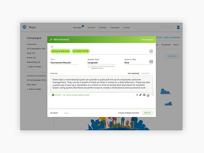Skipio Text Campaign Mock-Up