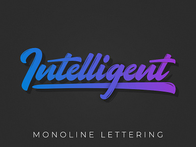 Intelligent Lettering intelligent lettering logo monoline