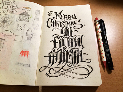 Angels with Dirty Faces x Home Alone blackletter calligraphy hand lettering ink quote script typography