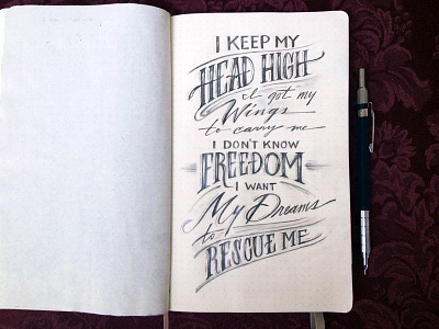 Lettering Lyrics, J. Cole - Apparently handdrawn jcole lettering lyrics pencil sketchbook typography