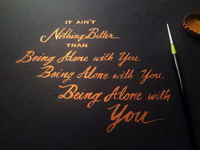 Lettering Lyrics, ILoveMakonnen - Being Alone With You