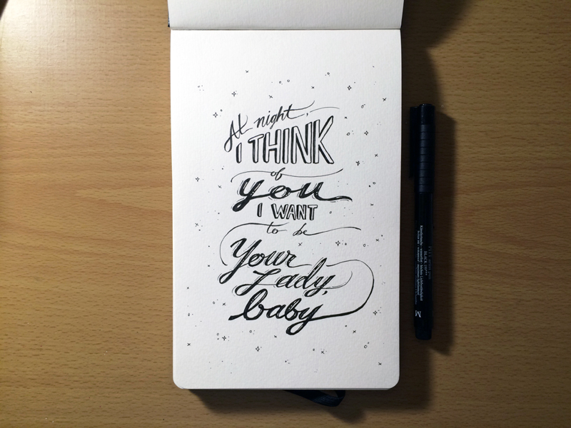 Lettering Lyrics Ghostown Djs My Boo By Jaclyn Le On Dribbble