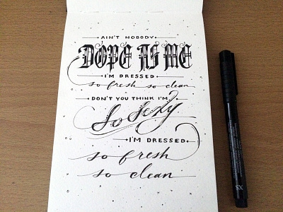 Lettering Lyrics, Outkast - So Fresh, So Clean