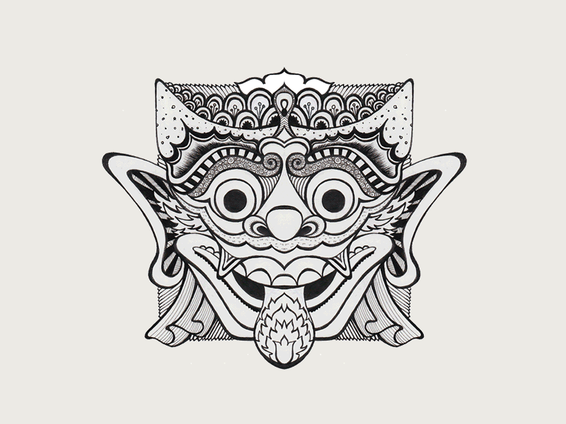 Mask Illustrations dragon goban illustration intricate linework mask patterns pharaoh