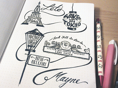 Lettering Lyrics, Lupe Fiasco hand lettering lupe fiasco pen sketchbook typography