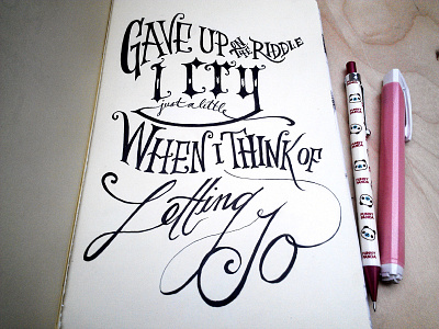 Lettering Lyrics, Bingo Players bingo players hand lettering pen sketchbook typography