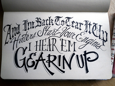 Lettering Lyrics, Kanye hand lettering kanye west pen script sketchbook typography