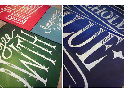 Sneak Peek, Lettered Paintings hand lettering paint typography