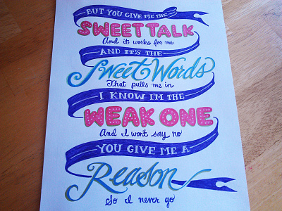 Lettering Lyrics, Jessie Ware hand lettering ink jessie ware love script typography